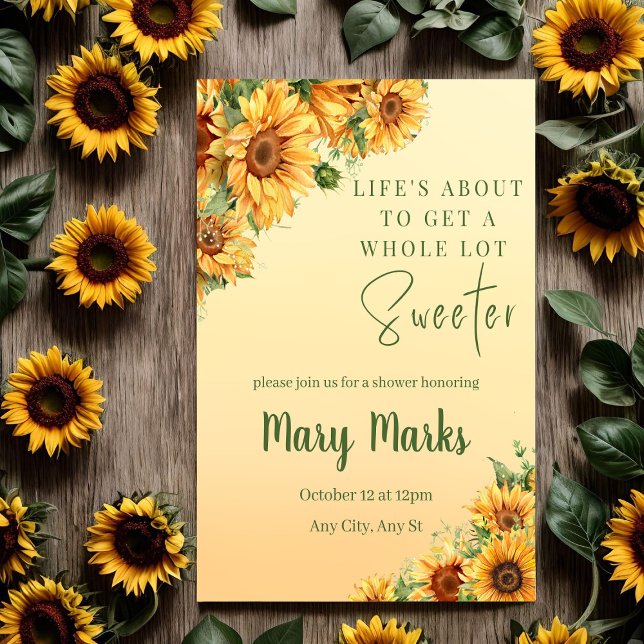 Bright Summer Fall Sunflower Invitation (Créateur téléchargé)