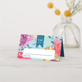 Bright Summer farbenfrohe Hochzeit Platzkarte