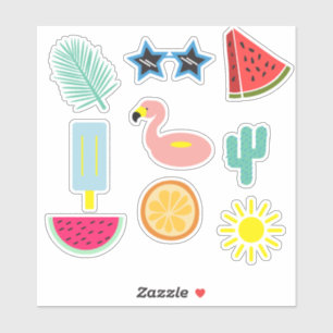 Bright Summer Stickers Aufkleber