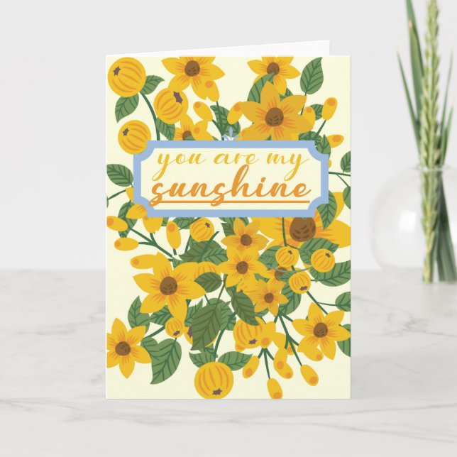 Bright Sunflower Jubiläumskarte Karte (Vorderseite)