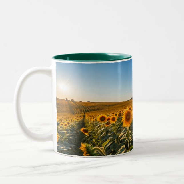 Bright Sunflower Mug - Joyeux cadeau Floral (Gauche)