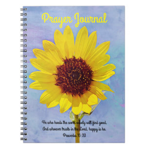 Bright Sunflower Prayer Scripting Journal Notizblock