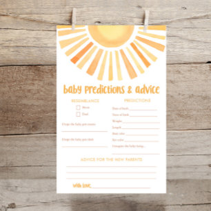 Bright sunshine Baby prédictions carte conseil