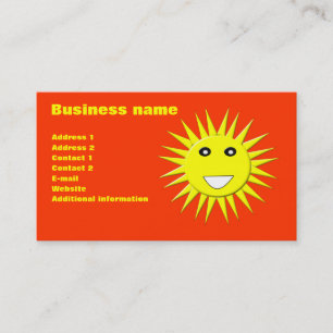 Bright Sunshine individuell anpassbare Visitenkart Visitenkarte