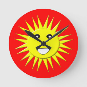 Bright Sunshine Wall Clock Runde Wanduhr