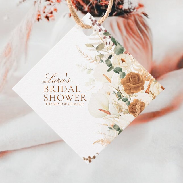 Bright Terracotta Calla Lilies Diamond Geschenkanhänger (Von Creator hochgeladen)