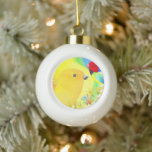 Bright Tie-Dye Birds Keramik Kugel-Ornament<br><div class="desc">Where boho-chic meets neon-bright. This unique illustration combines the timeless appeal of tropical wildlife with a modern, psychedelic tie-dye twist. Designed specifically for the next generation of "cool kids, " this product features lush florals and brilliantly painted birds that pop against a swirling kaleidoscope of color. Itâs a standout choice...</div>