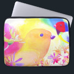 Bright Tie-Dye Birds Laptopschutzhülle<br><div class="desc">Where boho-chic meets neon-bright. This unique illustration combines the timeless appeal of tropical wildlife with a modern, psychedelic tie-dye twist. Designed specifically for the next generation of "cool kids, " this product features lush florals and brilliantly painted birds that pop against a swirling kaleidoscope of color. It’s a standout choice...</div>