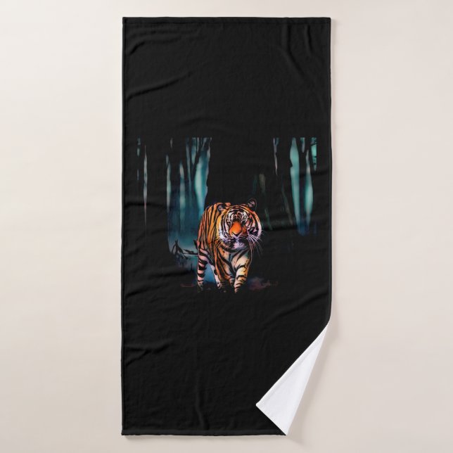 Bright Tiger Dark Forest Badhandtuch Set (Badehandtuch)