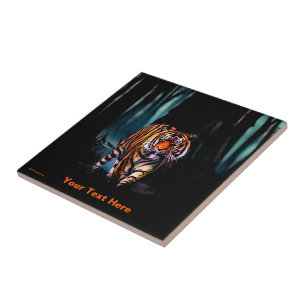 Bright Tiger Dark Forest Fliese