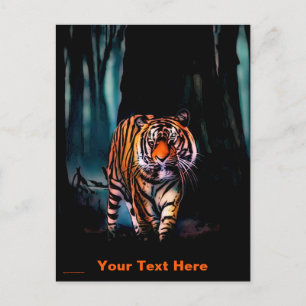 Bright Tiger Dark Forest Postkarte