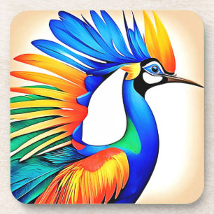 Bright Tropical Bird Getränkeuntersetzer