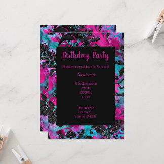 BRIGHT TROPICAL BIRTHDAY EINLADUNG