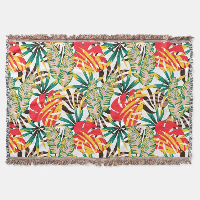 Bright Tropical Pattern Decke (Vorderseite)