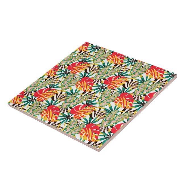 Bright Tropical Pattern Fliese (Seite)