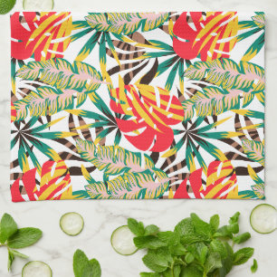 Bright Tropical Pattern Geschirrtuch