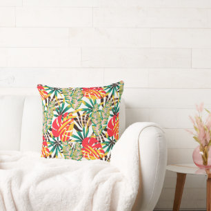 Bright Tropical Pattern Kissen