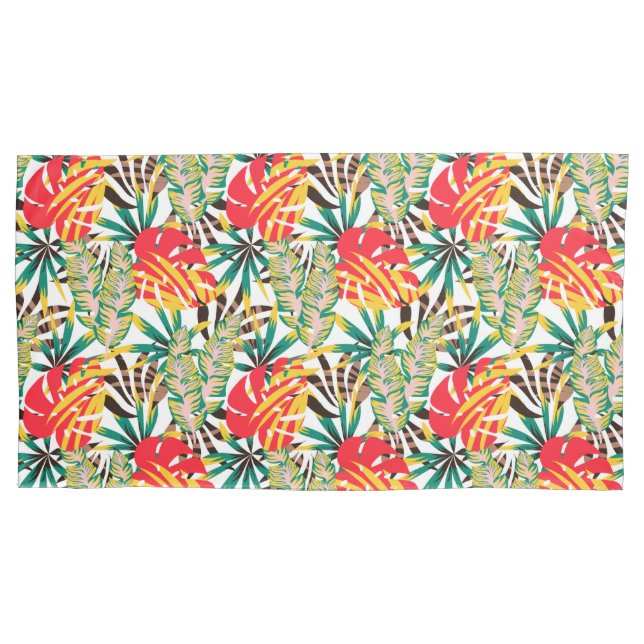 Bright Tropical Pattern Kissenbezug (Vorderseite)
