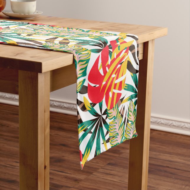 Bright Tropical Pattern Mittelgroßer Tischläufer (Beispiel)