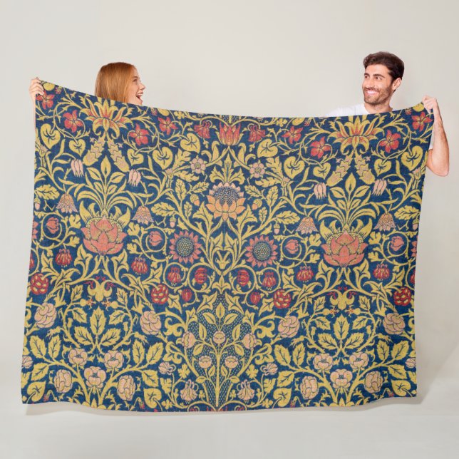 Bright Violet und Columbine (von William Morris) Fleecedecke (Beispiel)