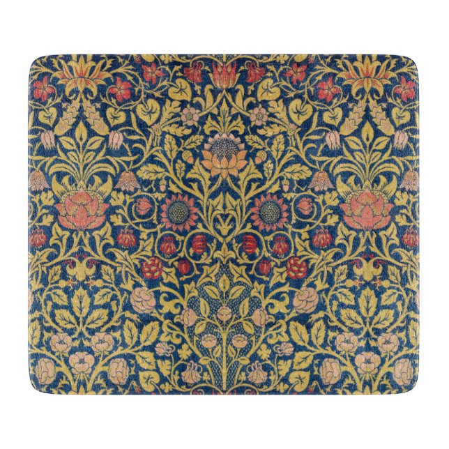 Bright Violet und Columbine (von William Morris) Schneidebrett (Vorderseite)