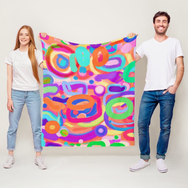 Bright Vivid Colors Pattern Fleecedecke (Beispiel)