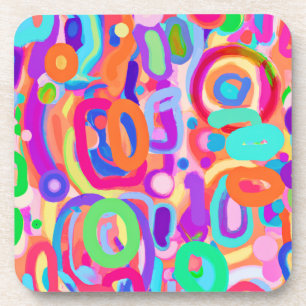 Bright Vivid Colors Pattern Getränkeuntersetzer