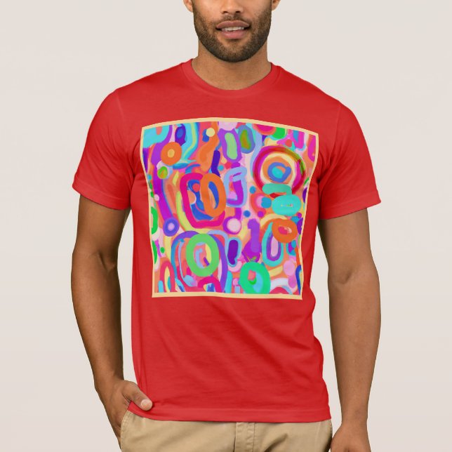 Bright Vivid Colors Pattern T-Shirt (Vorderseite)