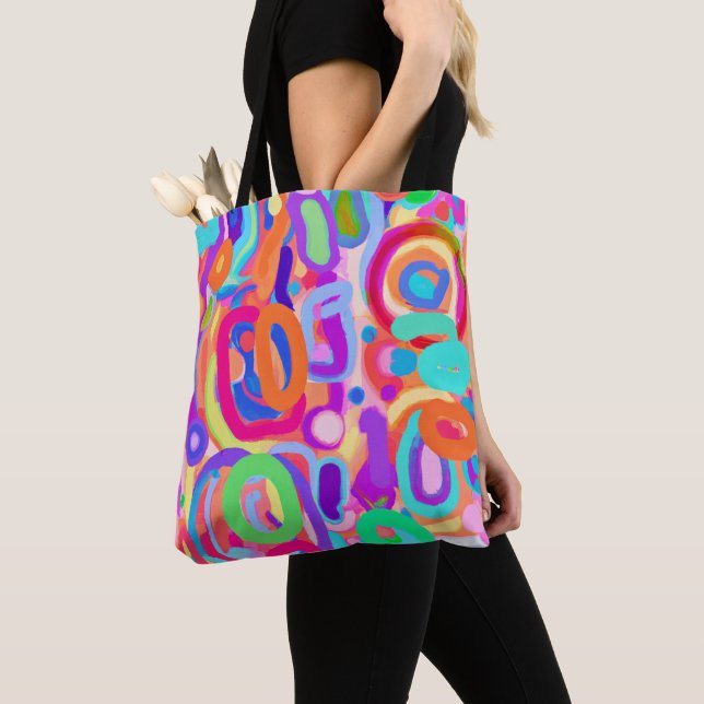 Bright Vivid Colors Pattern Tasche (Von Nahem)