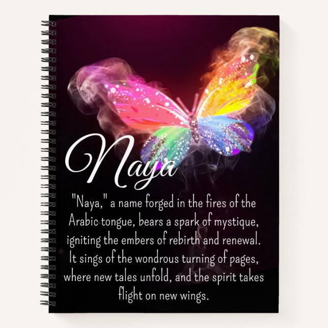 Bright Watercolor Butterfly Notizbuch (Vorderseite)