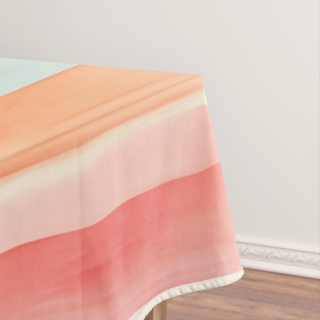 Bright Watercolor Colorful Stripe Pattern Tischdecke (Beispiel)