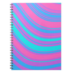 Bright Wavy Retro Muster Notizblock