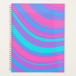 Bright Wavy Retro Muster Planer