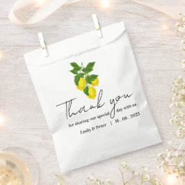 Bright Yellow Lemon Vielen Dank Citrus Wedding Par Geschenktütchen