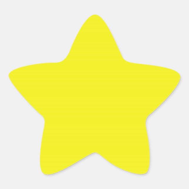 Bright Yellow Star Sticker (Devant)