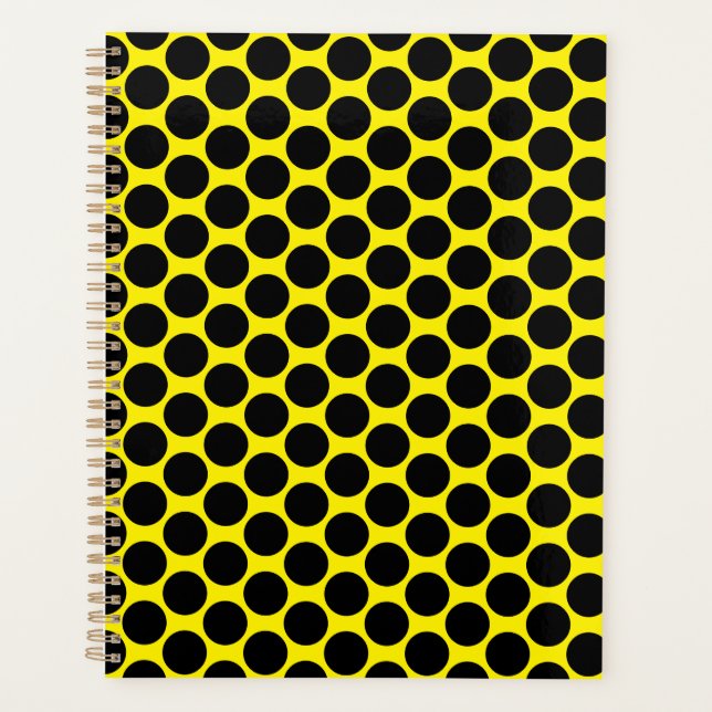 Bright Yellow with Black Dot Style 8.5"x11" Planer (Vorderseite)
