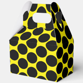 Bright Yellow with Black Dot Style Gable 5x3x6.5 Geschenkschachtel