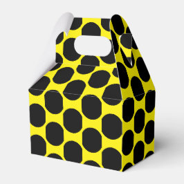 Bright Yellow with Black Dot Style Gable Geschenkschachtel
