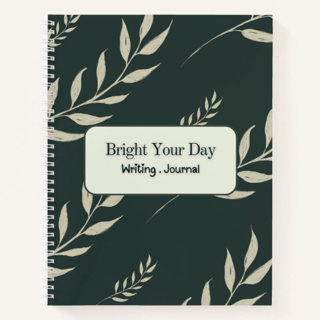 "Bright Your Day" Spiralblock Notizbuch (Vorderseite)