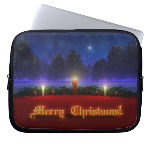 Brighter Visionen Weihnachts-Laptop-Sieb Laptopschutzhülle (Vorderseite)