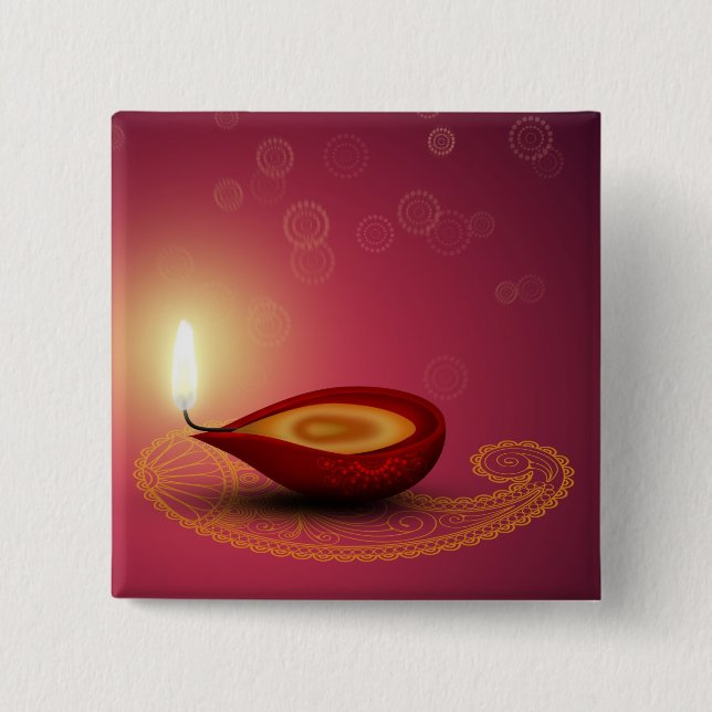 Brightful Diwali - Knopf Button (Vorderseite)
