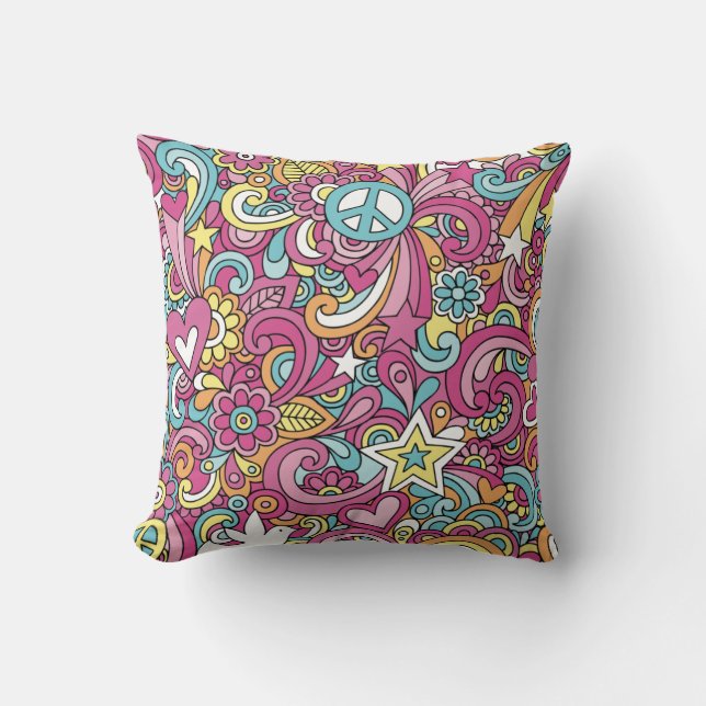BrightHippie Pattern Throw Kissen (Vorderseite)