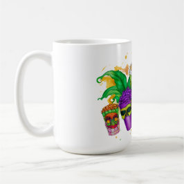 BRIGHTLICH FARBIGE MARDI GRAS GETRÄNKE KAFFEETASSE