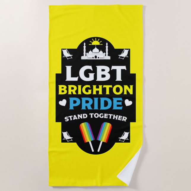 Brighton and Hove stolz Strandtuch (Vorderseite)
