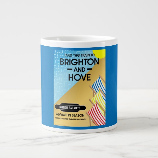 Brighton and Hove Travel Beach Art Jumbo-Tasse (Vorderseite)