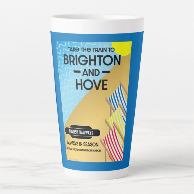 Brighton and Hove Travel Beach Art Large Co Milchtasse (Vorderseite)