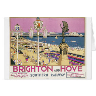 Brighton and Hove Vintag train Werbung Plakat