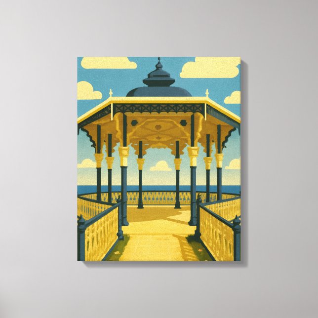 Brighton Bandstand - Kunst der Küstenarchitektur Leinwanddruck (Vorderseite)