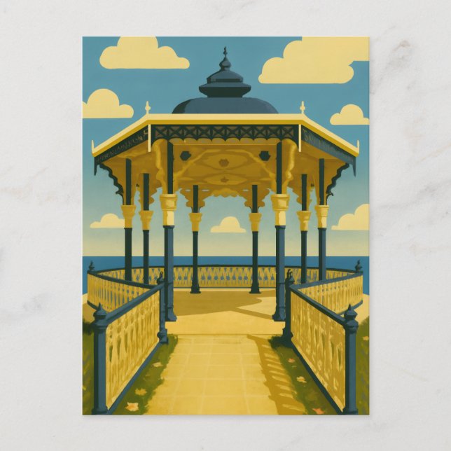 Brighton Bandstand - Kunst der Küstenarchitektur Postkarte (Vorderseite)
