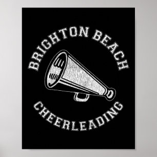 Brighton Beach Cheer Distressed Retro 90er Cheerle Poster